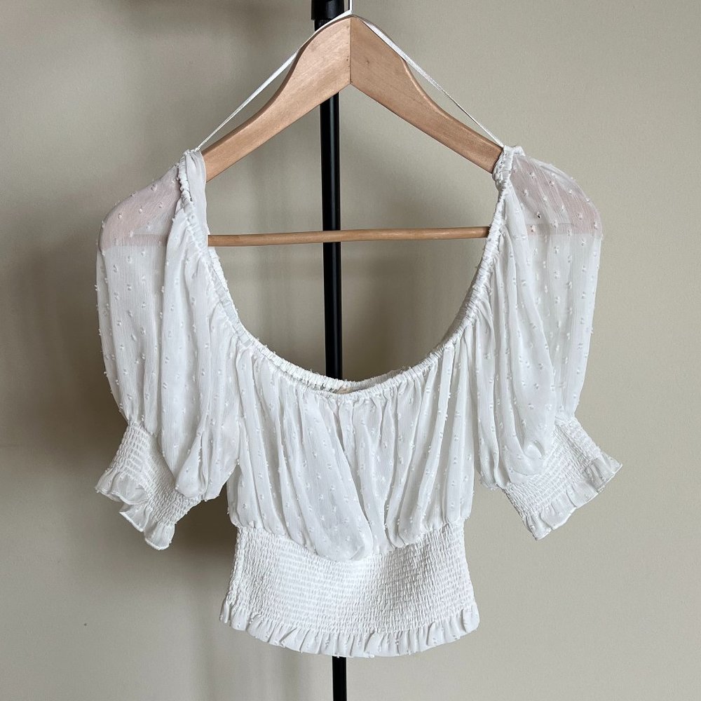Cropped White Blouse